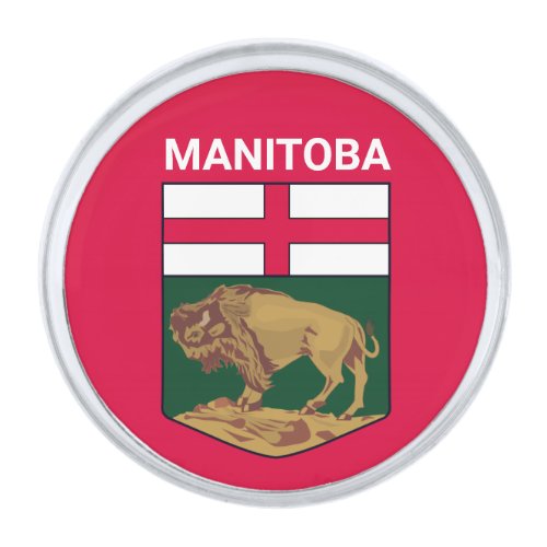 Manitoba coat of arms _ CANADA Silver Finish Lapel Pin
