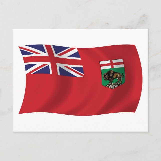 Manitoba Flag Postcard (Front)