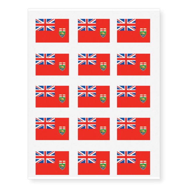 MANITOBA Flag Temporary Tattoos (Front)