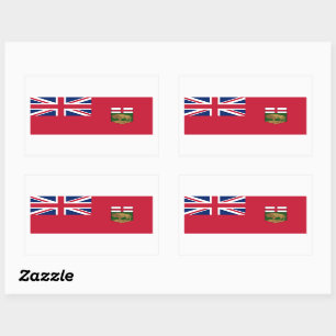 Manitoba Flags Graphic Rectangular Sticker