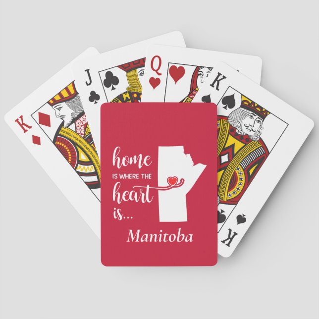 Manitoba home is where the heart is.. poker cards (Back)