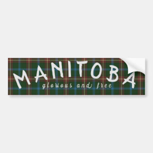 Manitoba Tartan Bumper Sticker