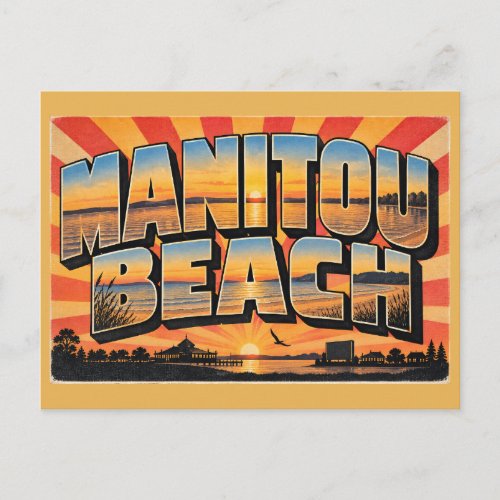 Manitou Beach SK Saltwater Float Dead Sea Art Postcard
