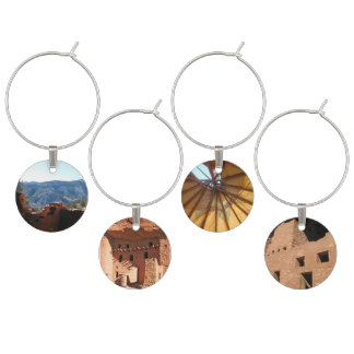 Manitou Springs Cliff Dwellings Photogrpahy Wine Glass Charm