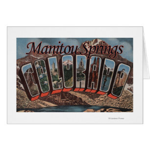 Manitou Springs, Colorado - Large Letter Scenes Cards