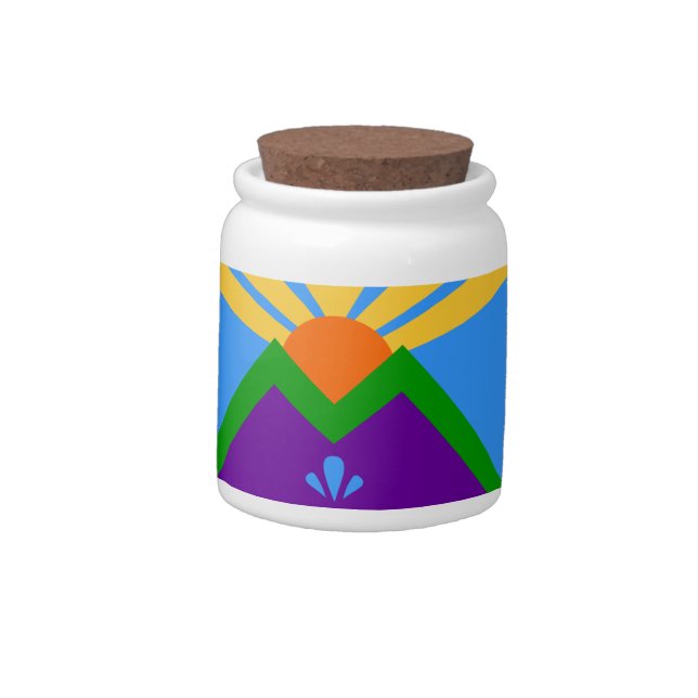 Manitou Springs Flag Candy Jar (Left)