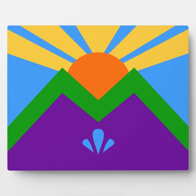 Manitou Springs Flag Plaque (Front)