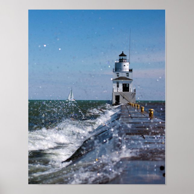 Manitowoc Breakwater Light House Poster (Front)