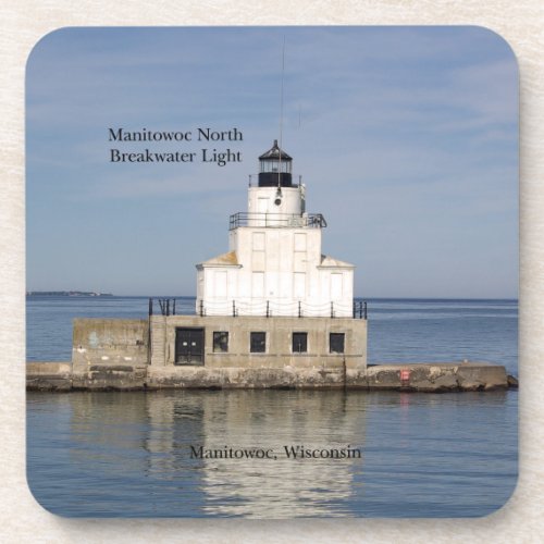 Manitowoc North Breakwater Light 6 plastic coaster