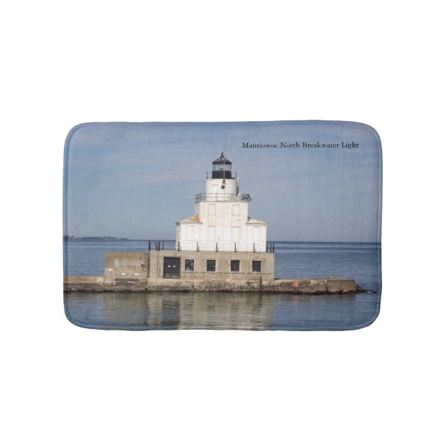 Manitowoc North Breakwater Light bathmat (Front)