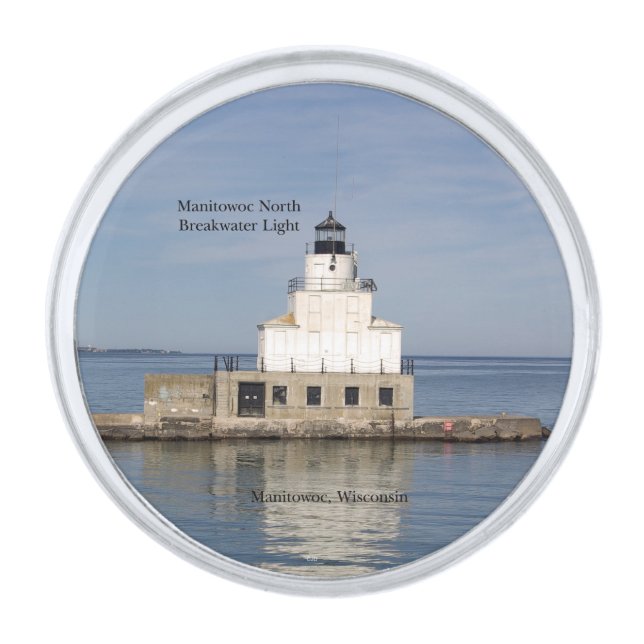 Manitowoc North Breakwater Light lapel pin (Front)