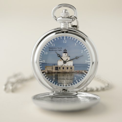 Manitowoc North Breakwater Light pocket watch