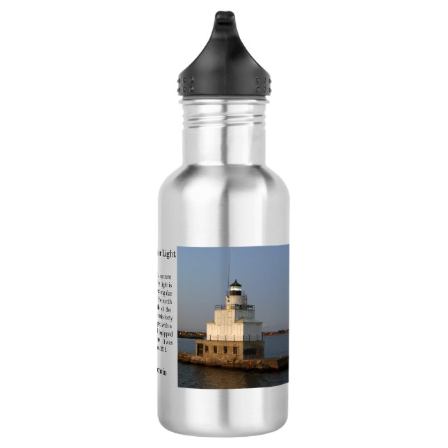 Manitowoc North Breakwater Light water bottle (Right)