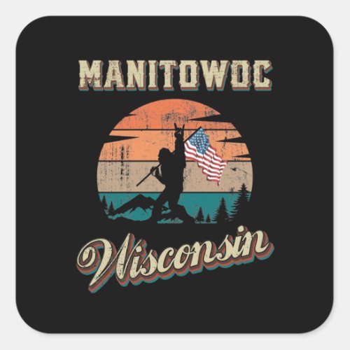 Manitowoc Wisconsin Square Sticker