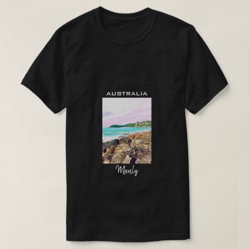 Manly Beach ocean surf Australia travel T_Shirt