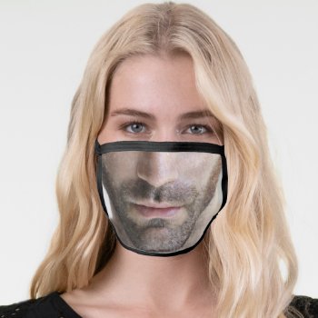 Manly Beard Face Face Mask by NoteableExpressions at Zazzle