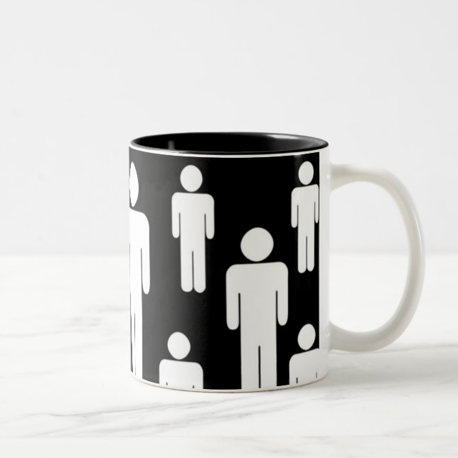 manly coffee Two-Tone coffee mug (Right)