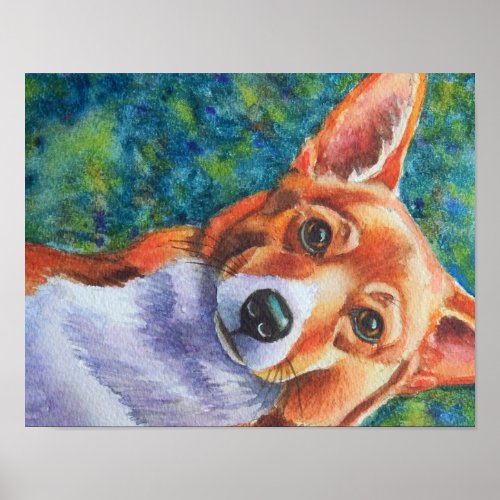 Manly Corgi Poster