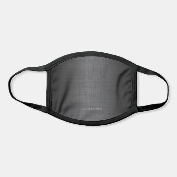 Manly Executive Design With Name - Black Grey Face Mask by icases at Zazzle