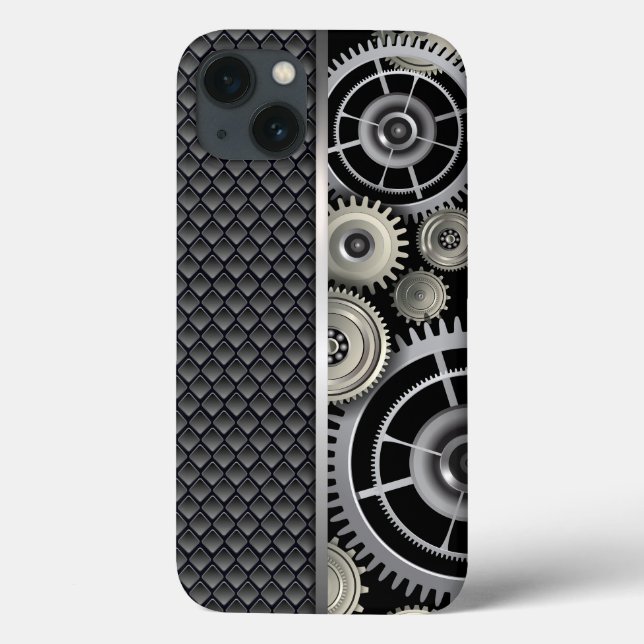 Manly Exposed Gears and Mesh Pattern Case-Mate iPhone Case (Back)