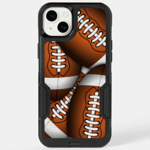 Manly Footballs Pattern American Football Custom OtterBox iPhone 14 Plus Case