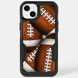 Manly Footballs Pattern American Football Custom OtterBox iPhone 14 Plus Case