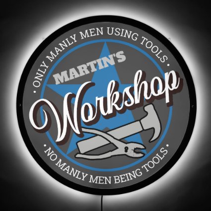Manly Men Workshop Tools Blue ID971