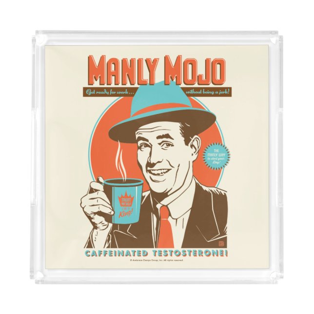 Manly Mojo Coffee Acrylic Tray (Front)