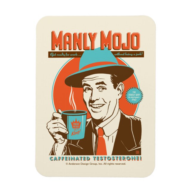 Manly Mojo Coffee Magnet (Vertical)