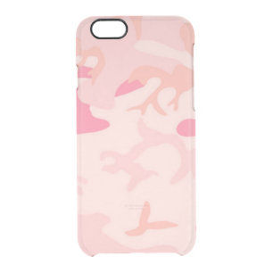 Manly Pink Camo Clear iPhone 6/6S Case