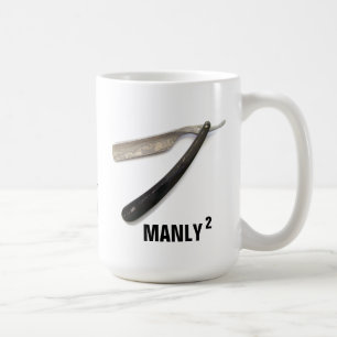 MANLY SQUARED MONOGRAMED SHAVING MUG