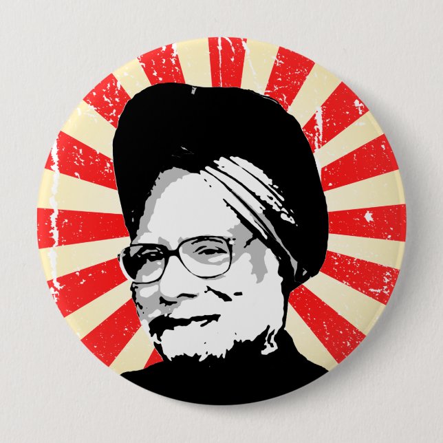 Manmohan Singh Pinback Button (Front)
