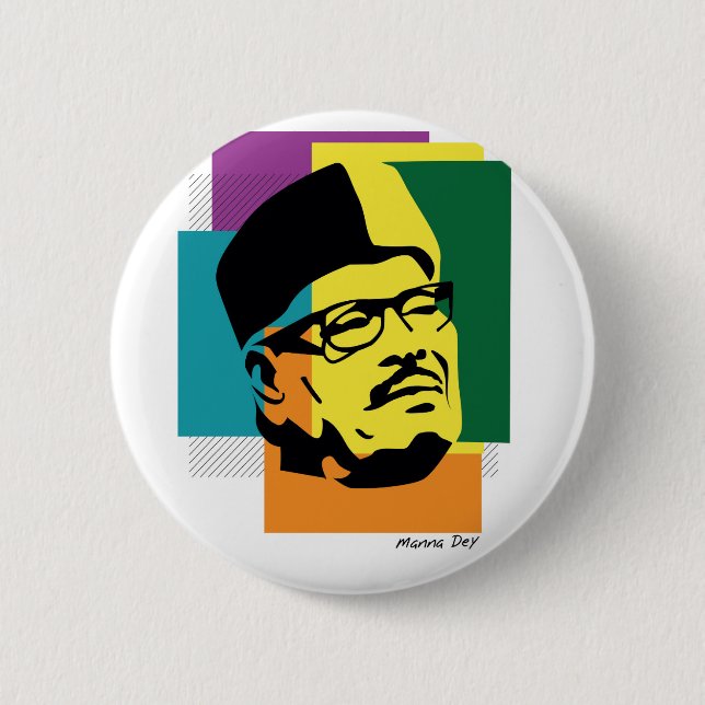Manna Dey Button (Front)