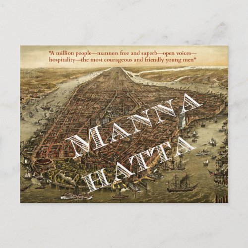 Mannahatta __ Whitmans Manhattan postcard