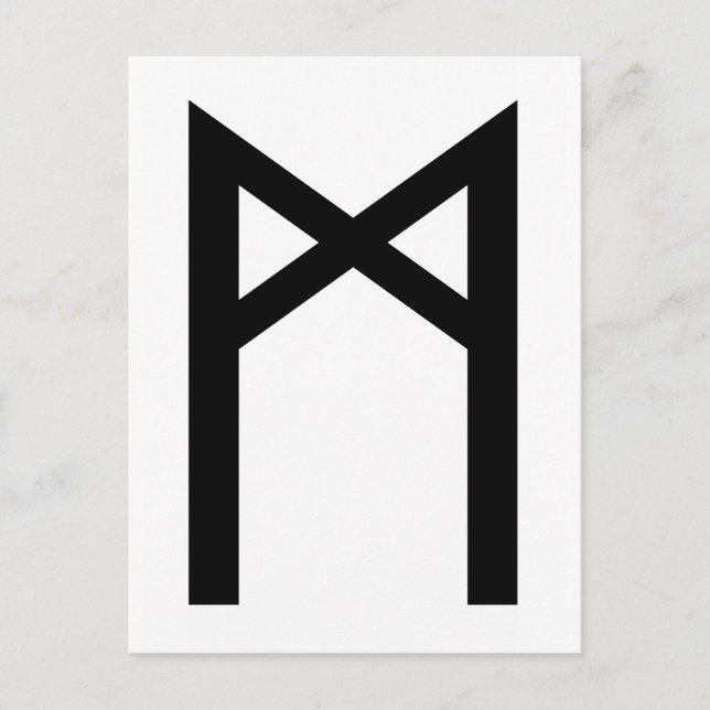 MANNAZ RUNE POSTCARD (Front)