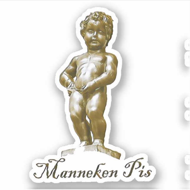 Manneken Pis - Belgium - Brussels - Bruxelles Sticker (Front)