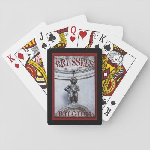 Mannekin Pis in Brussels Poker Cards