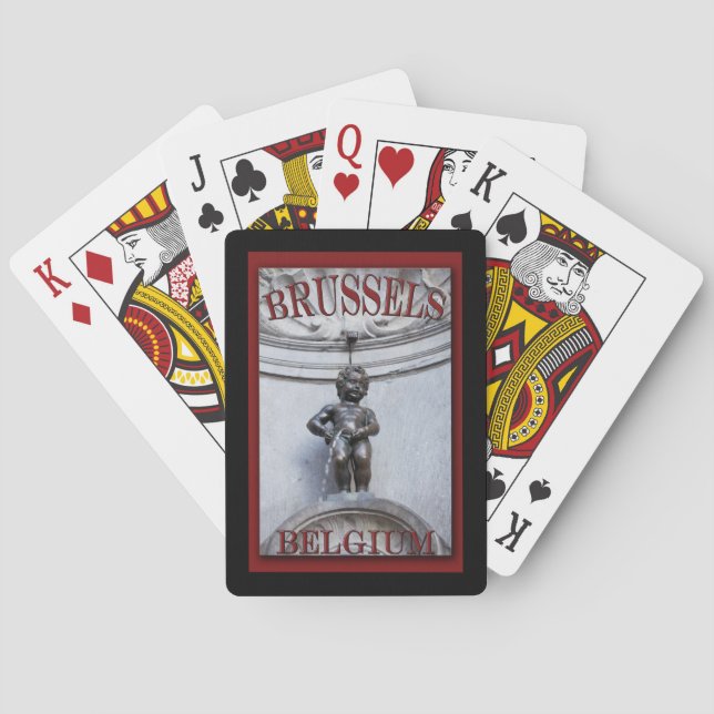 Mannekin Pis in Brussels Poker Cards (Back)