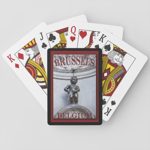 Mannekin Pis in Brussels Poker Cards