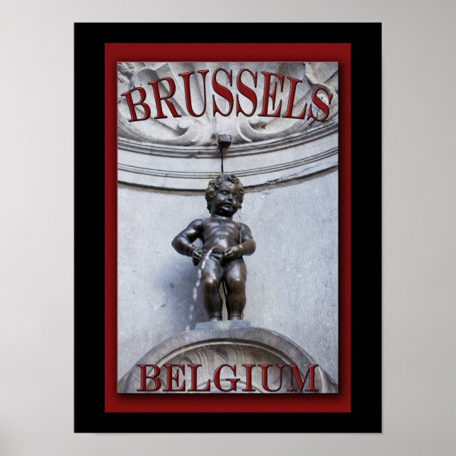Mannekin Pis in Brussels Poster (Front)