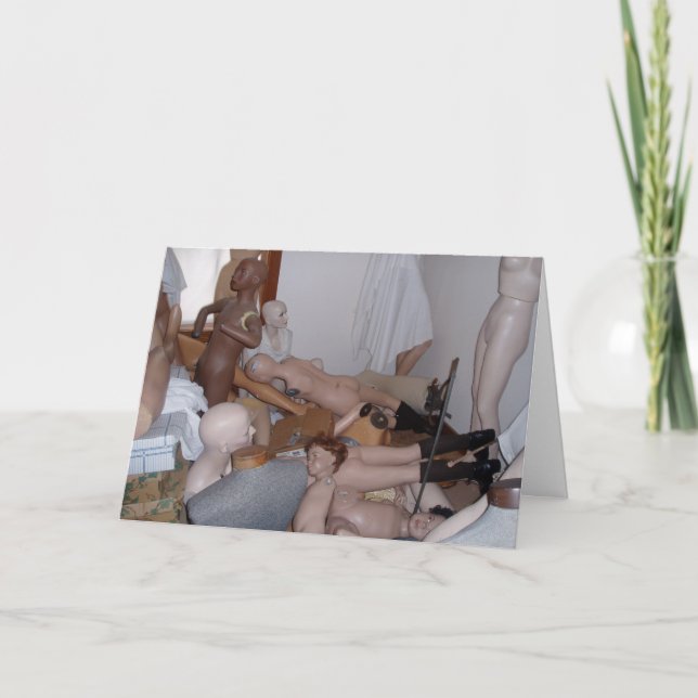 "Mannequin Bedroom" Birthday Card (Front)