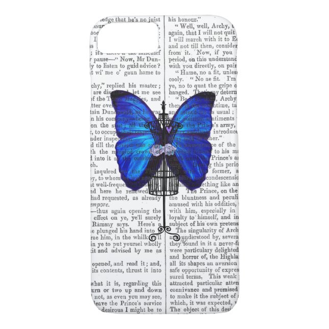 Mannequin Blue Butterfly Case-Mate iPhone Case (Back)