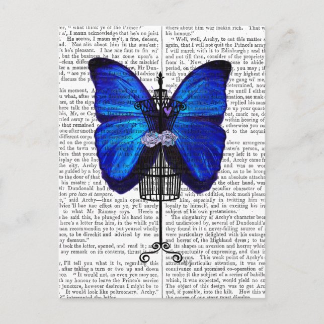 Mannequin Blue Butterfly Postcard (Front)