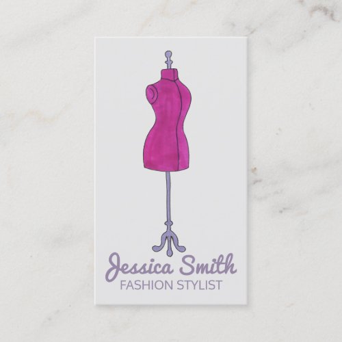 Mannequin Fashion Costume Design Dressform Stylist Business Card