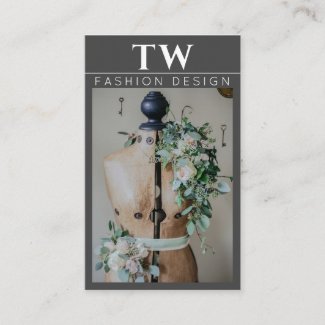 Mannequin Fashion Designer Dark Grey Business Card