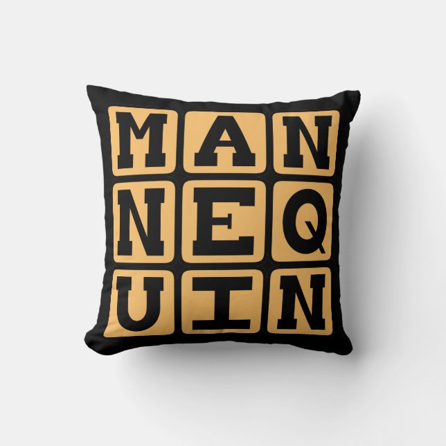 Mannequin, Fashion Dummy Throw Pillow (Front)
