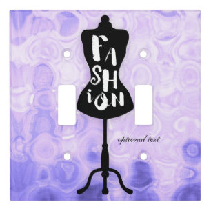 Mannequin Stand Vintage Retro Purple FASHION Glam Light Switch Cover