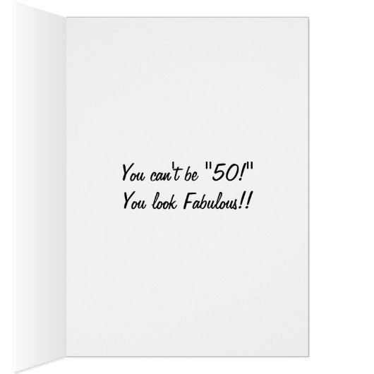 "MANNEQUINS SHOCKED THAT YOU ARE "50" GROUP CARD (Inside (Right))