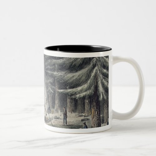 Manner of Making a Resting Place on a Winter Night Two_Tone Coffee Mug