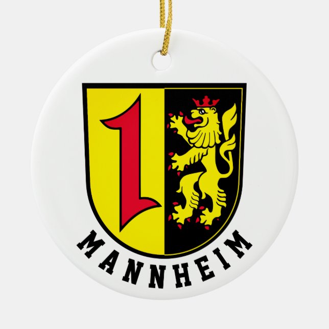 Mannheim coat of Arms Ceramic Ornament (Front)